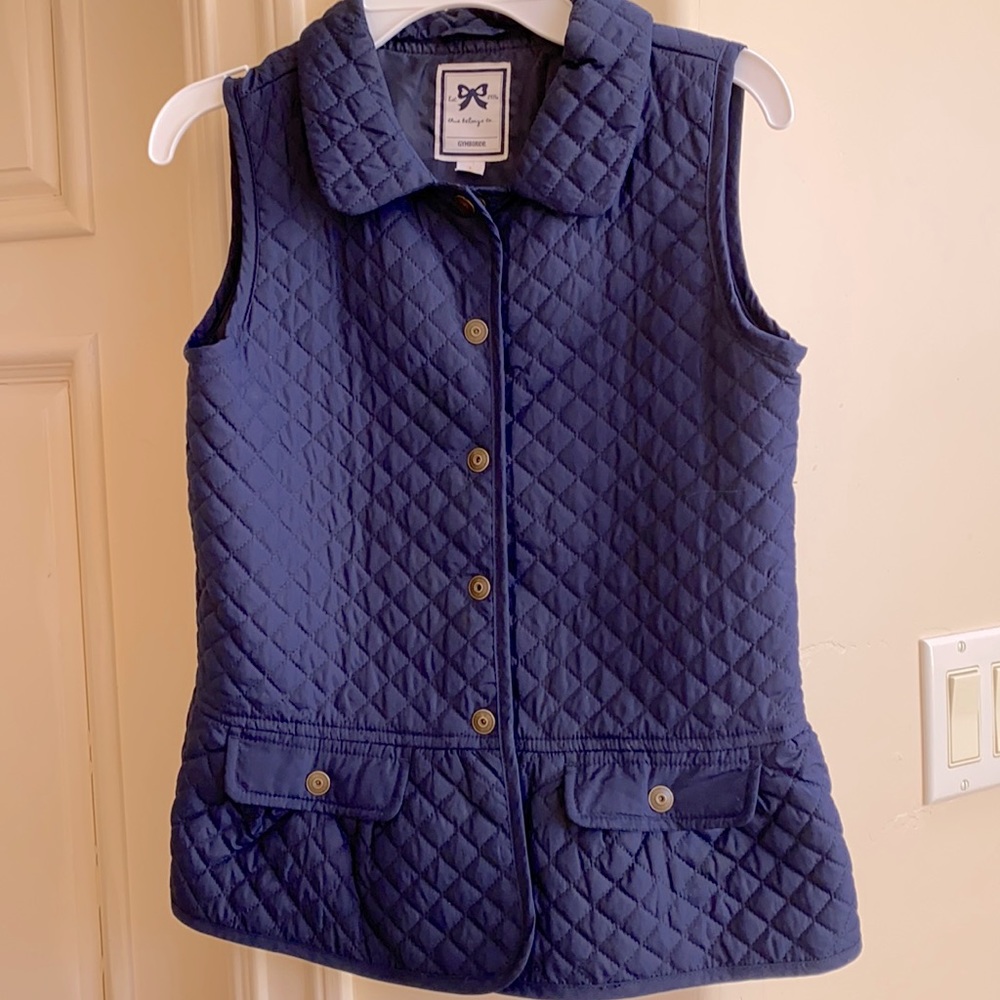 Gymboree navy blue quilted vest